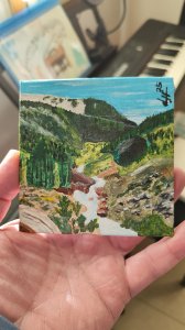 Arroyo en valle de montaña