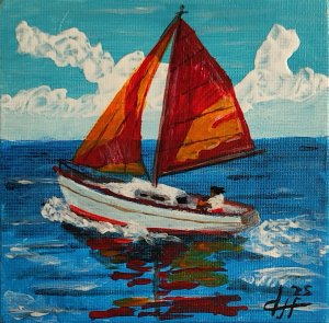 Velero en aguas tranquilas