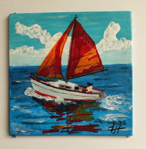 Velero en aguas tranquilas